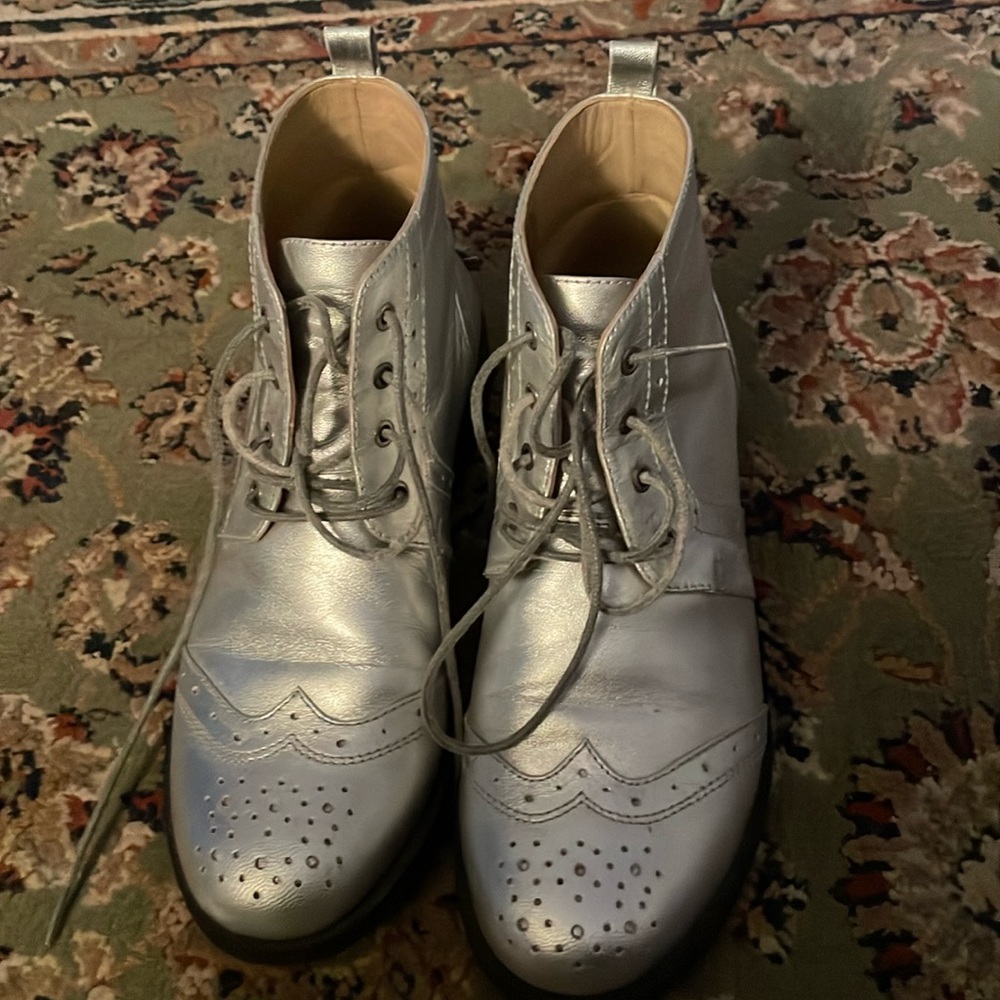 Wildfang silver ankle boots